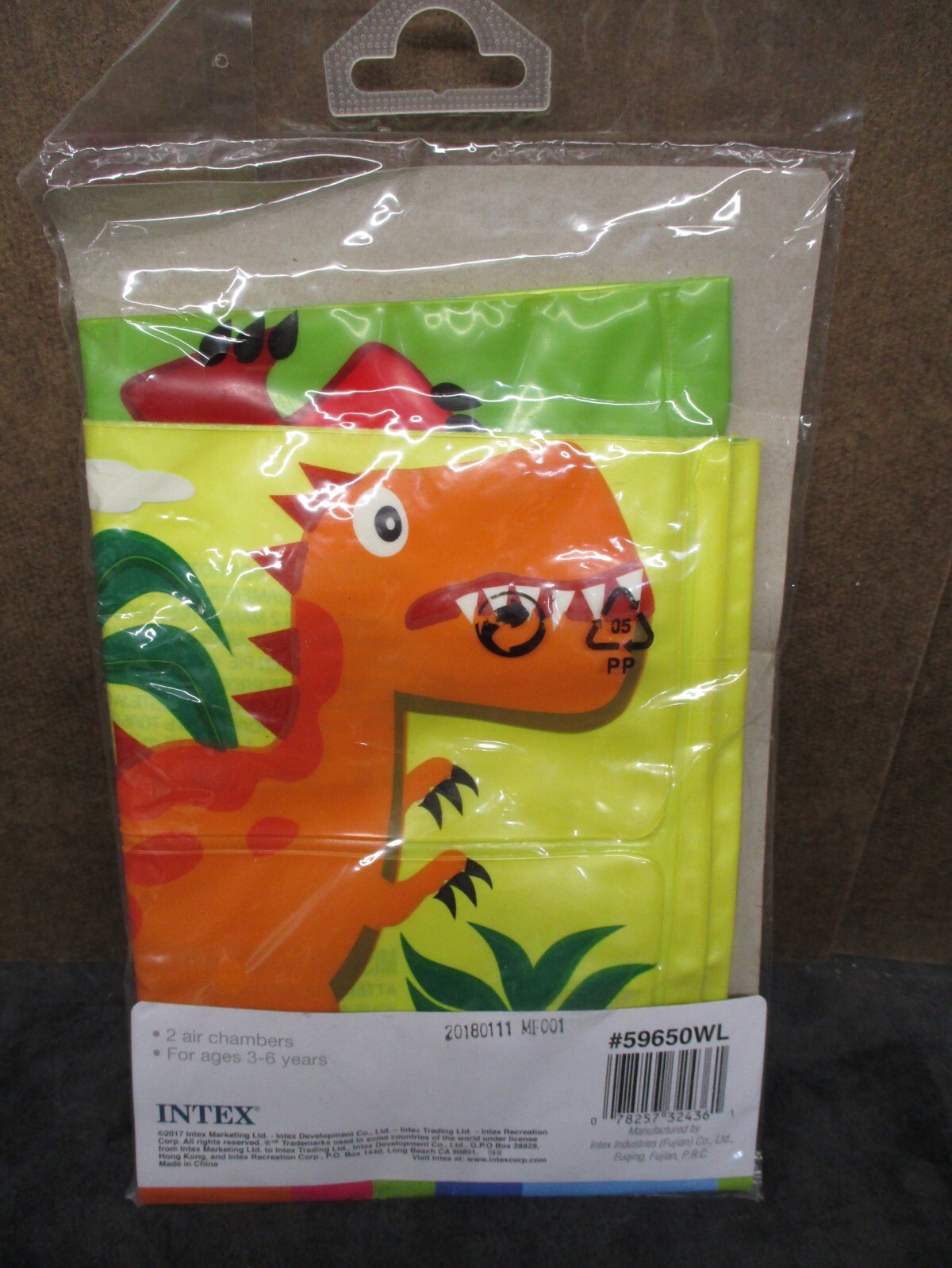 Swim Safety Arm Bands Floaties New Intex Inflatable Dinosaur Child Pool 3-6 Yrs