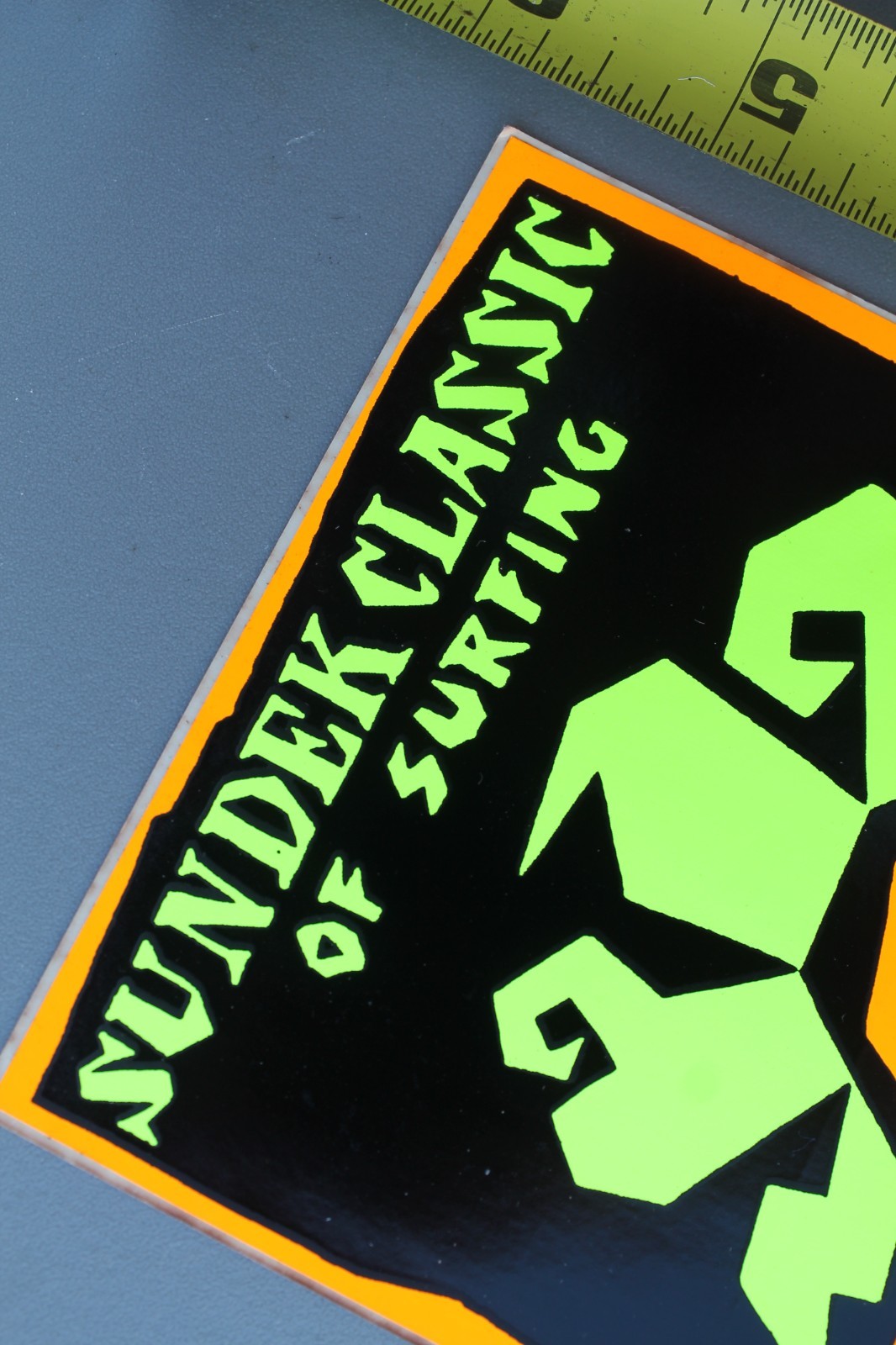 Sundek ASP Surf Brazil Contest Neon 80’s Orange Rare V4A Vintage Surfing STICKER