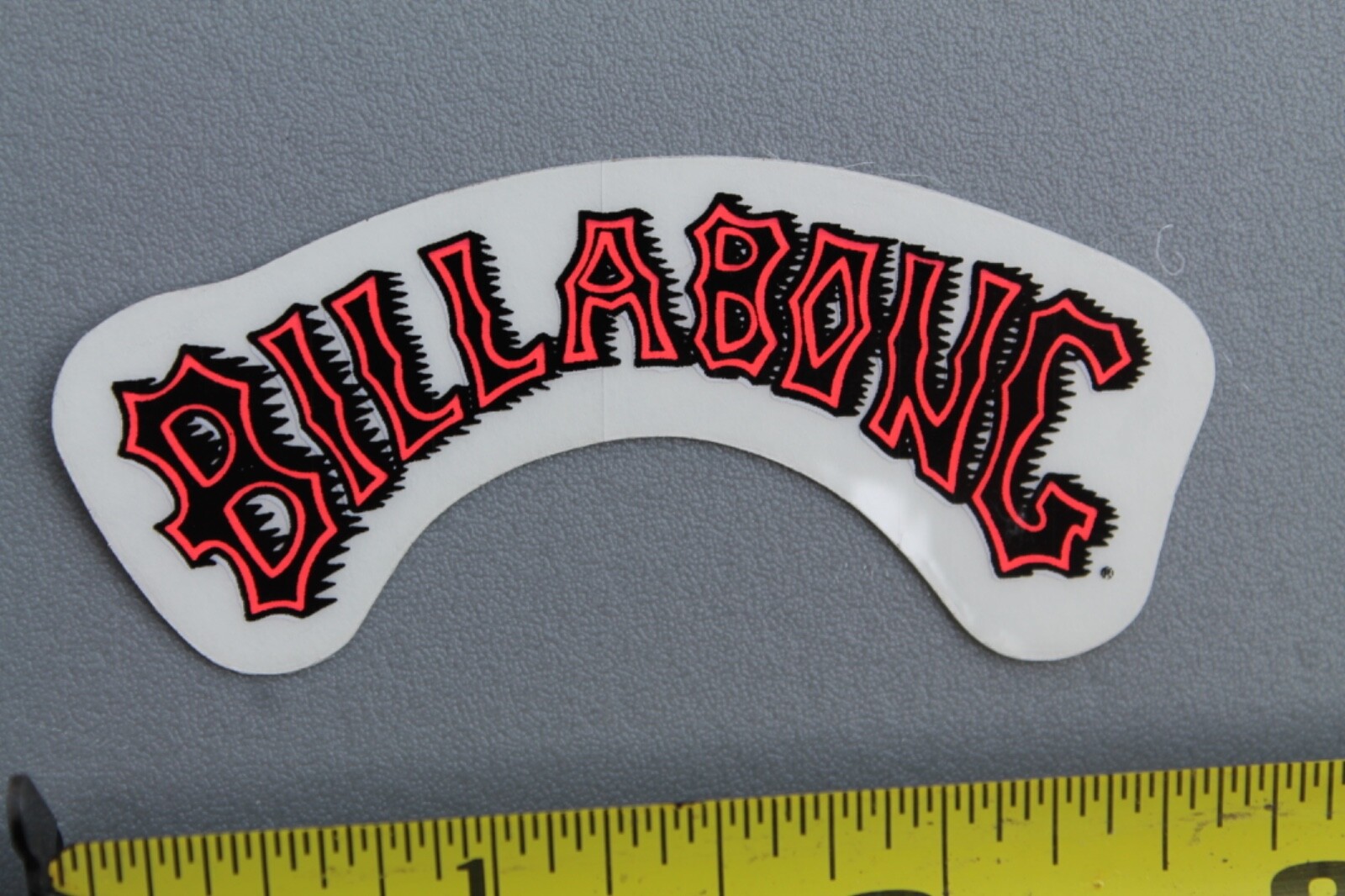 Billabong Surfboards Clear Neon Orange Small OG 80’s B8 Vintage Surfing STICKER