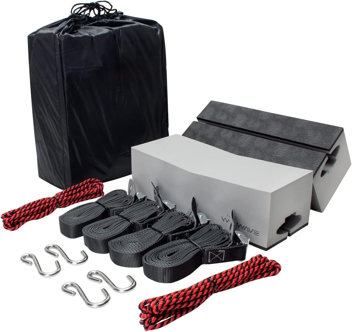 WOOWAVE Kayak Carrier Kit Universal Soft Standard Foam Block for Roof Racks