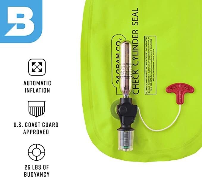 Bluestorm A/M-26 Inflatable Life Jacket – Deep Blue – US Coast Guard Approved