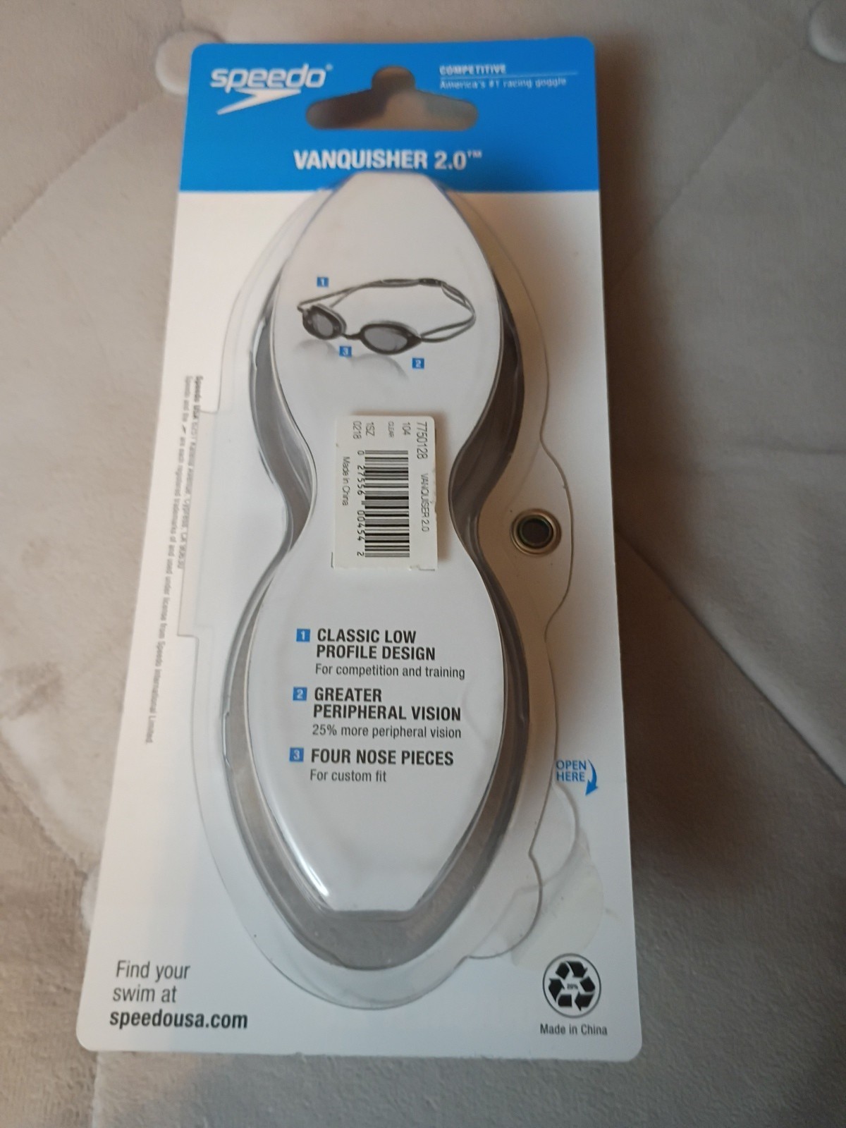 Brand New Speedo Competitive Vanquisher 2.0 Optical Swim Goggle .