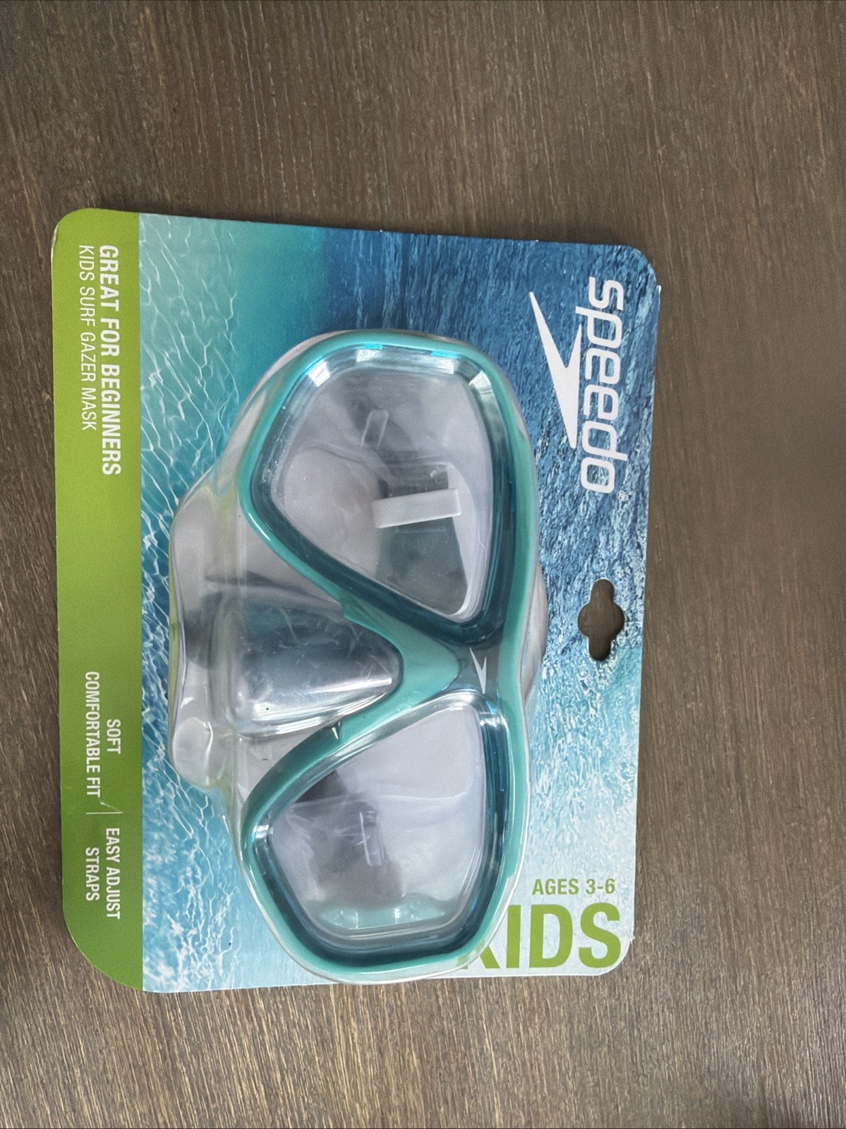 Speedo Teal Kids Surf Gazer Mask Beginner Ages 3-6 New Sealed