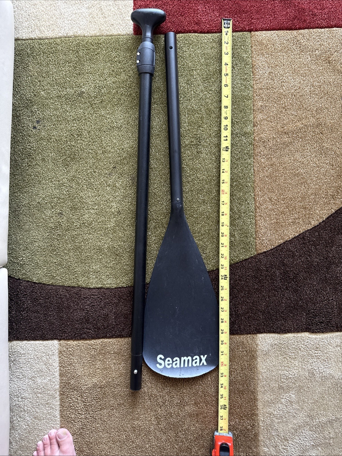 Seamax 2 Piece Aluminum Adjustable Paddle Board Paddle Stand Up Paddle