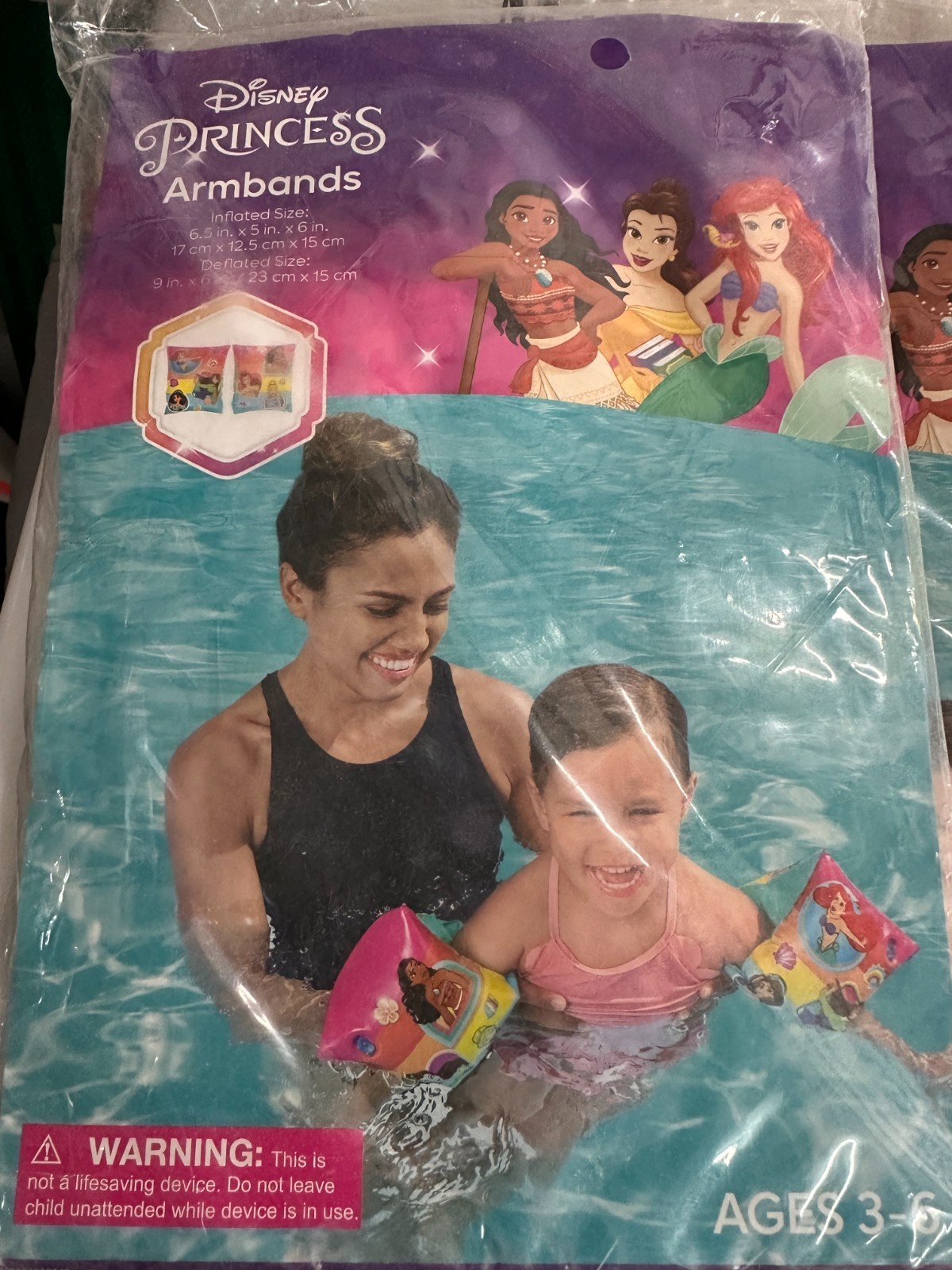 12-PACK Disney Princess Inflatable Arm Bands Swim Floaties Pool Kids Raft 3-6