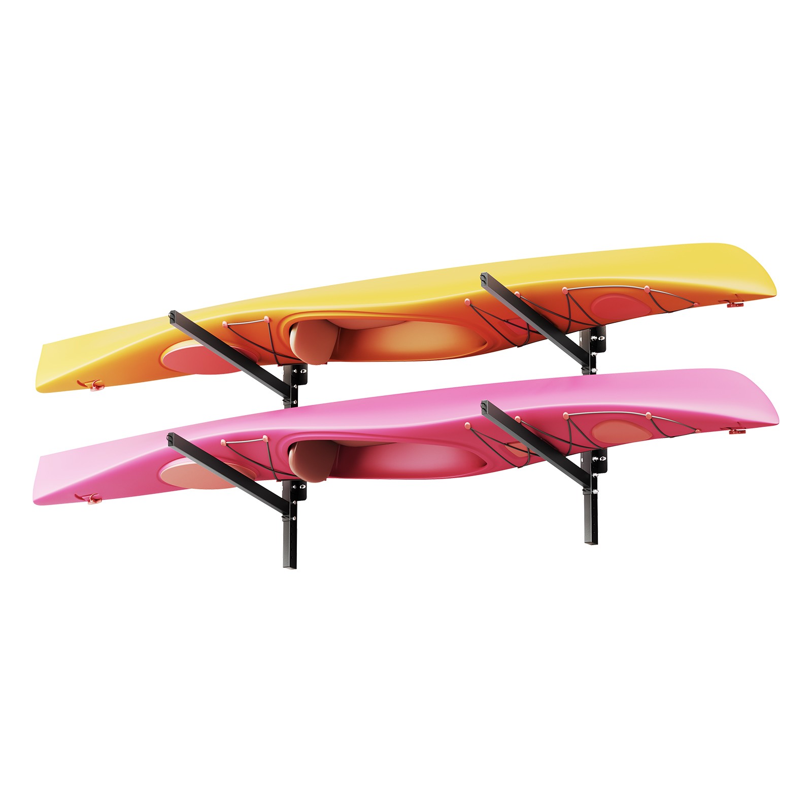 VEVOR Kayak Storage Rack Wall Mounted Kayak Rack 2 Kayaks 200 lbs Paddleboard