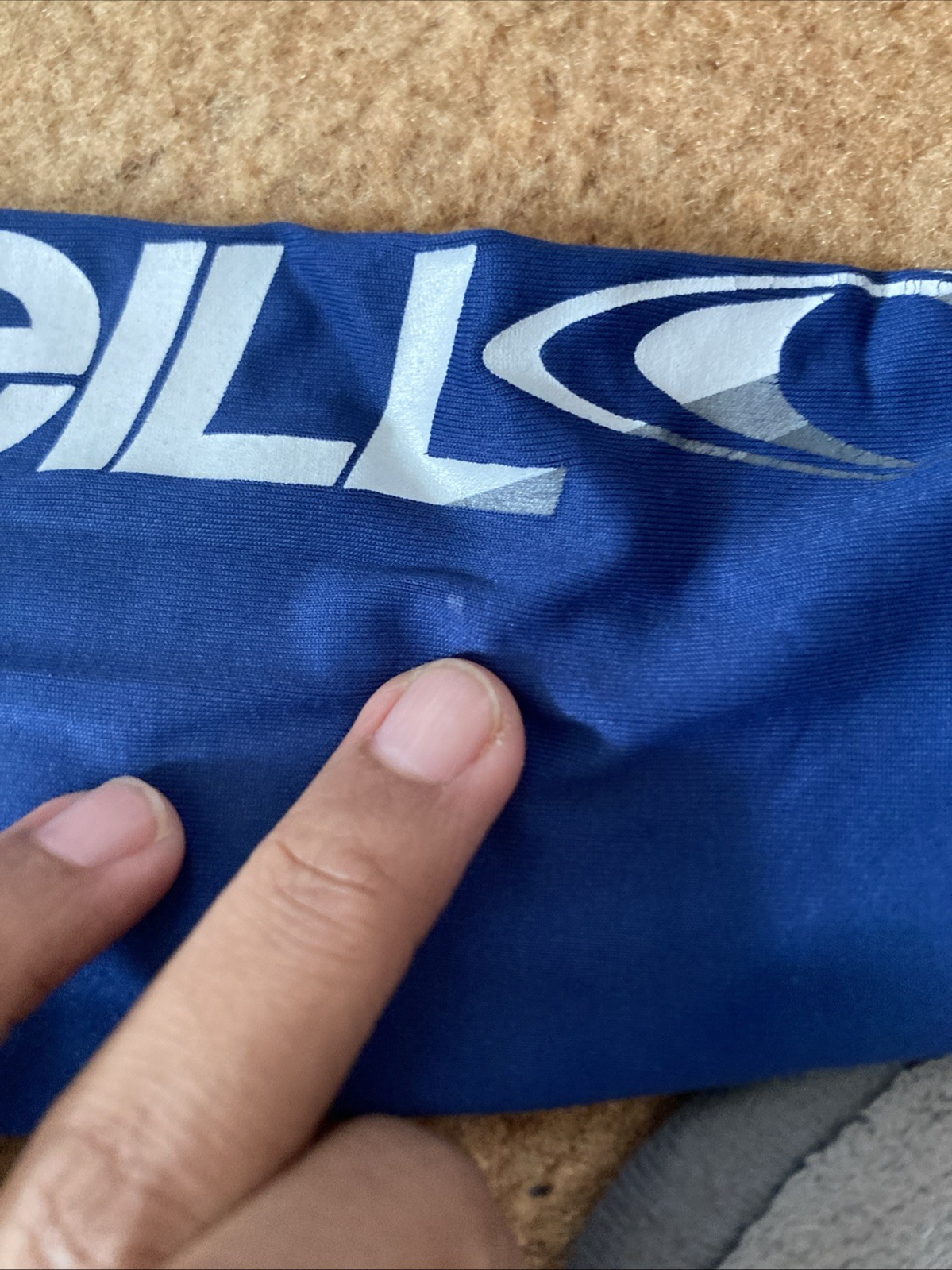O’Neill Blue Gray White Long Sleeve Rash Guard 50+ UV Kids Size 14 *See Descrip*