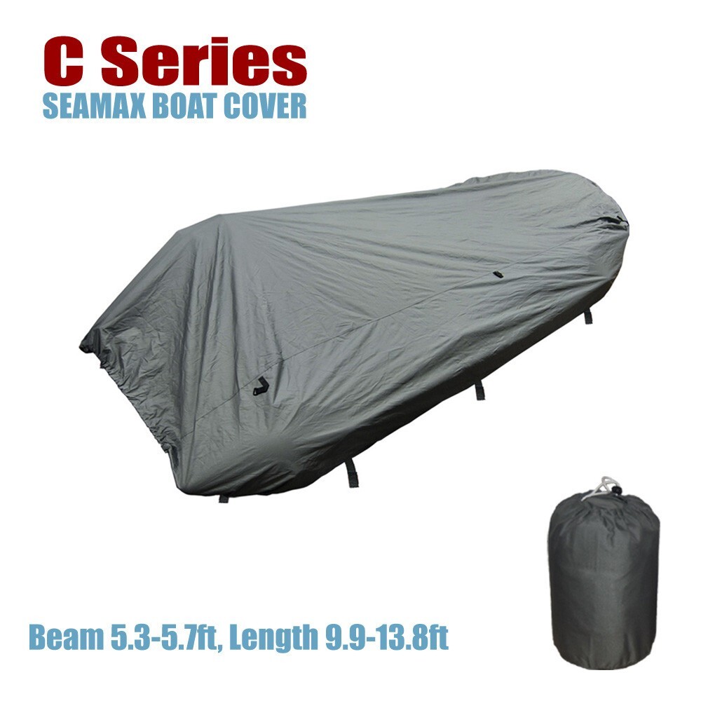 Seamax Inflatable Boat Cover, C Series for Beam 5.3-5.7ft, Length 9.9-13.8ft