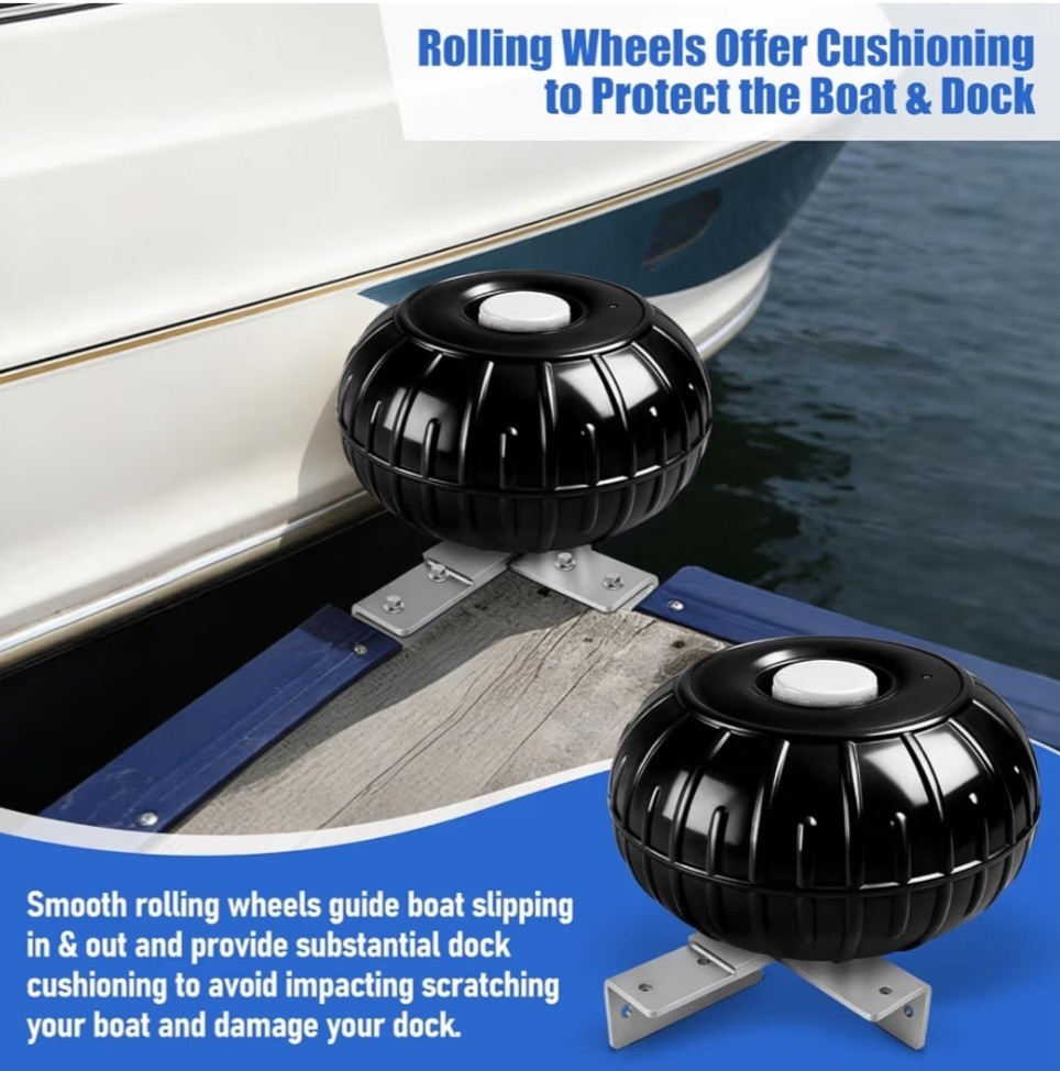12″ Boat dock wheel & Corner Mount Bracket(Hot dipped galvanized steel) NEW