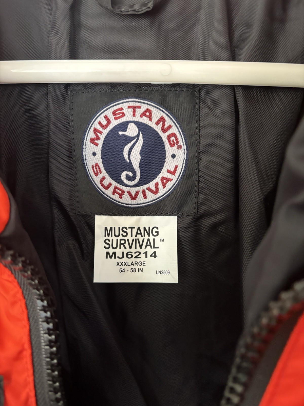 Mustang Survival Float Coat Jacket Adult XXX-Large MJ6214 ORANGE