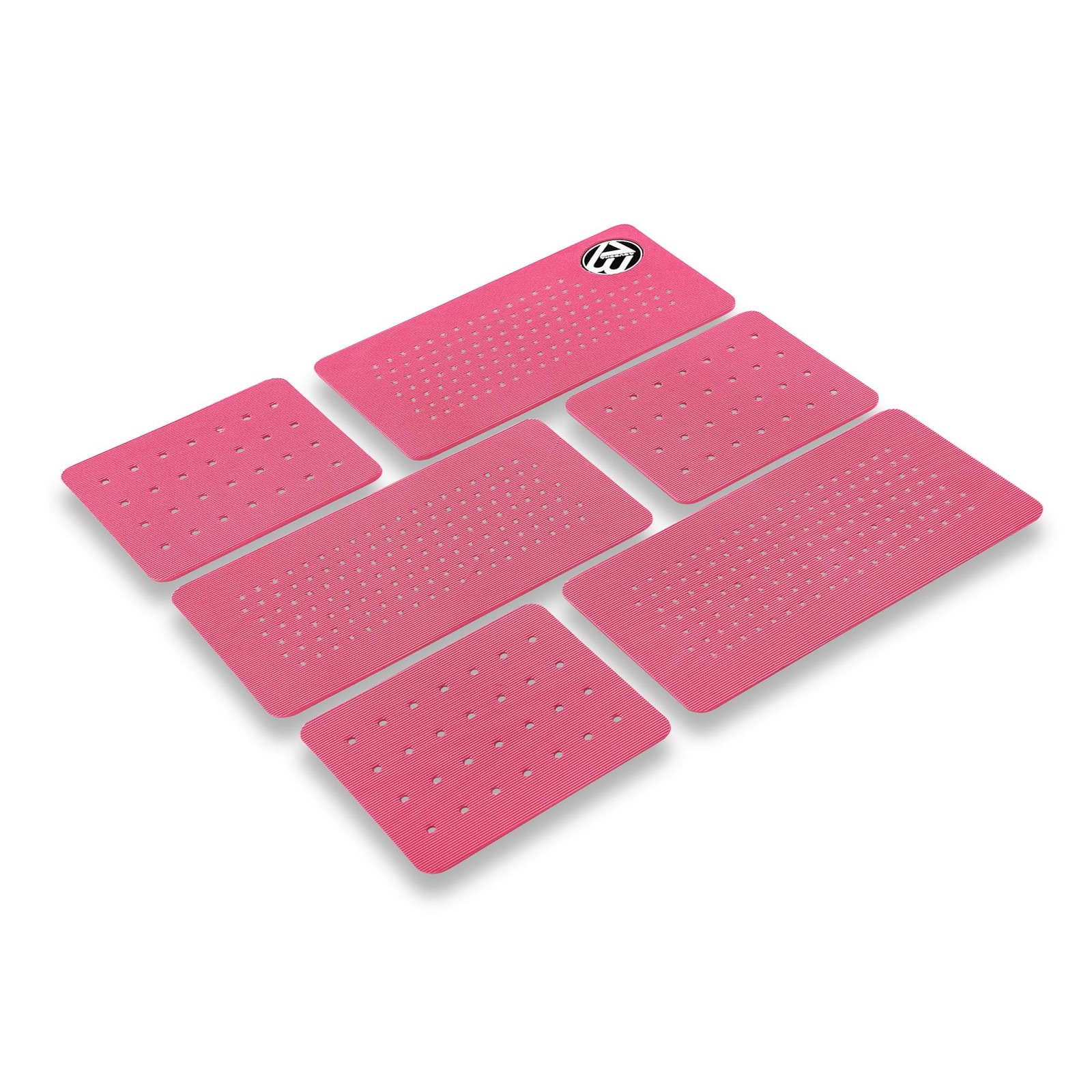 EVA Surfboard Traction Pad 3pcs/6pcs Stomp Pads for All Boards Black/Pink