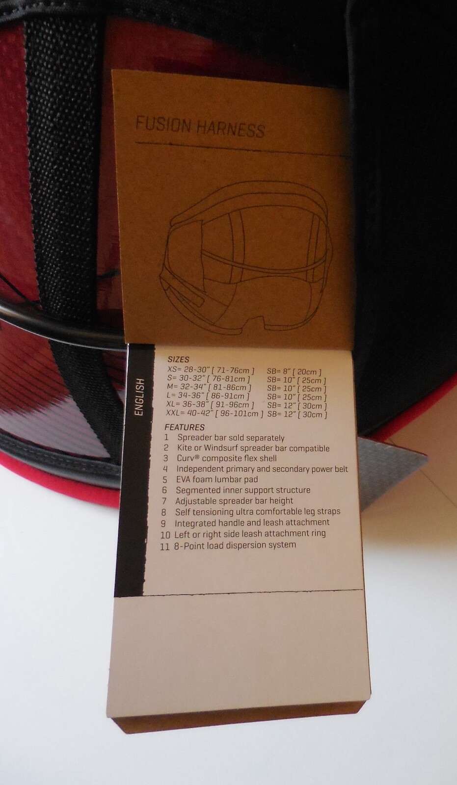 Dakine Fusion Harness Deep Crimson/Black Adult Unisex XL