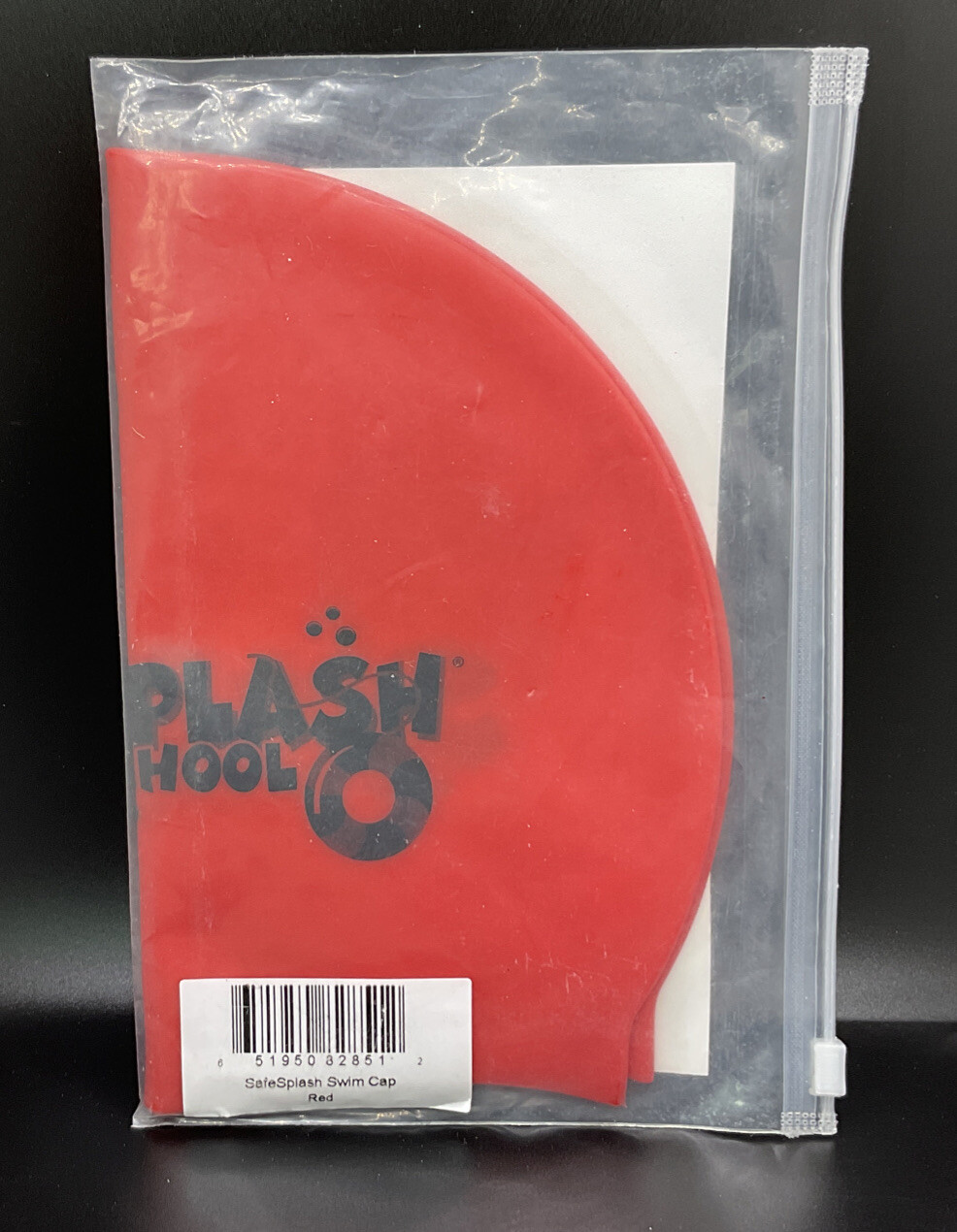 Safe Splash Swimming School 100% Silicone Hypoallergenic Stretchy Swim Cap, Red