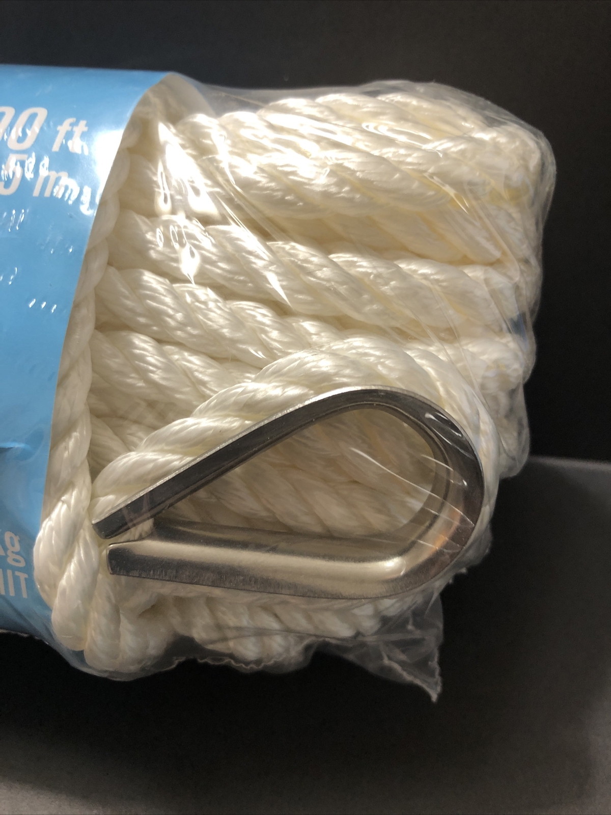 Everbilt Twist Rope Nylon Anchor Line Thimble 3/8 in x 100 ft 300 Lb Load Limit
