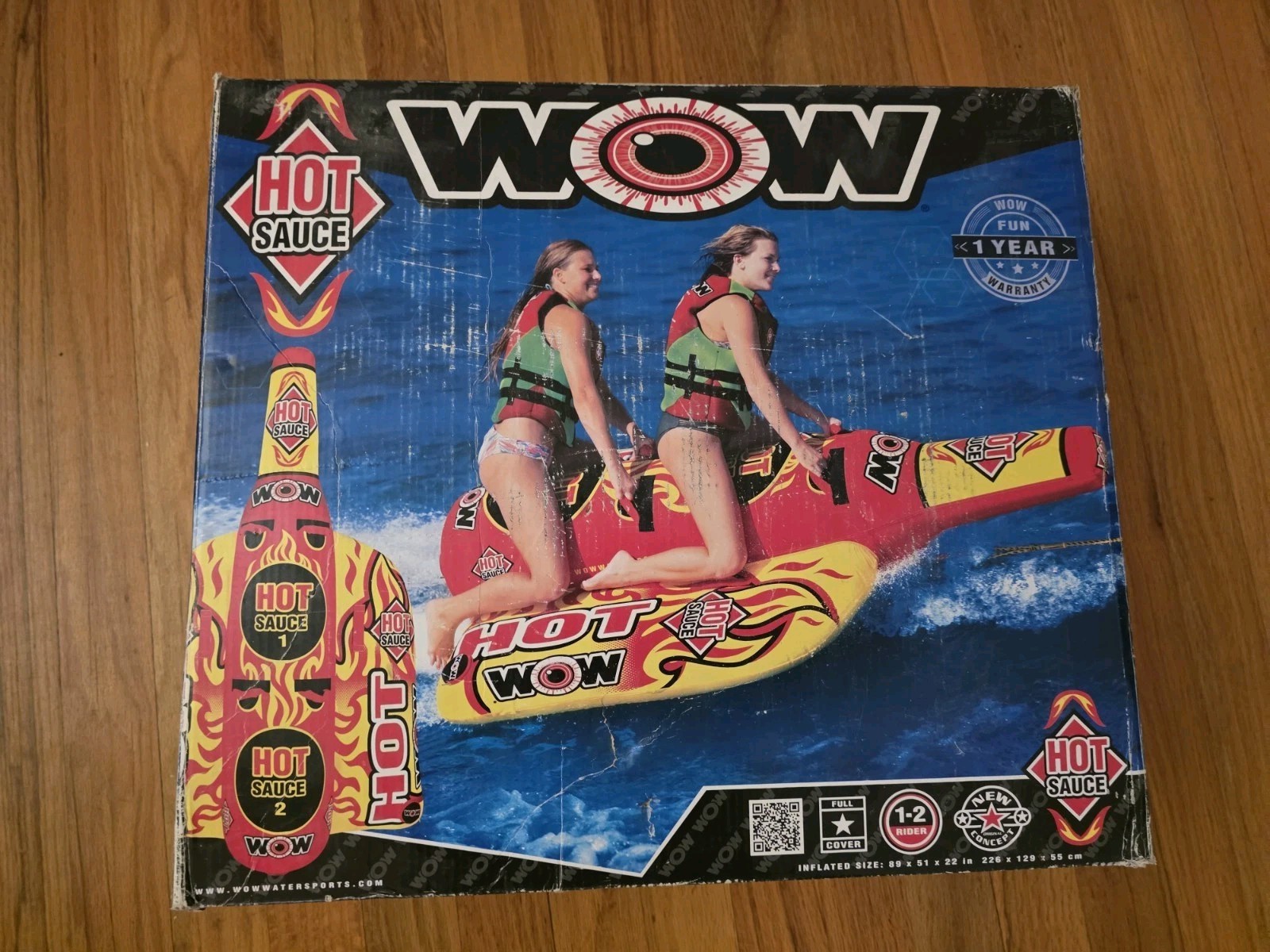 WOW Hot Sauce Inflatable Water Towable Tube /OPEN BOX