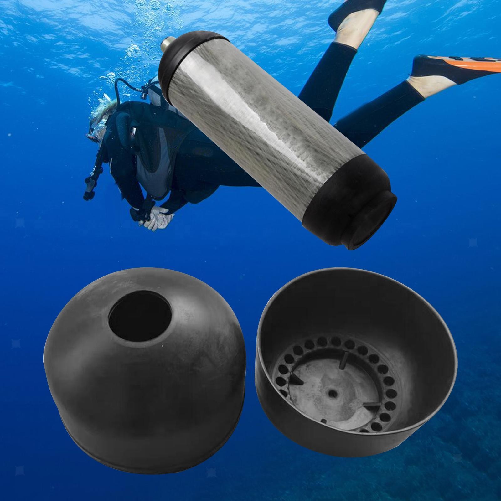 Scuba Tank Boot and Cap Flat Bottom 6.8L Protective Base Wear Resistant Cover