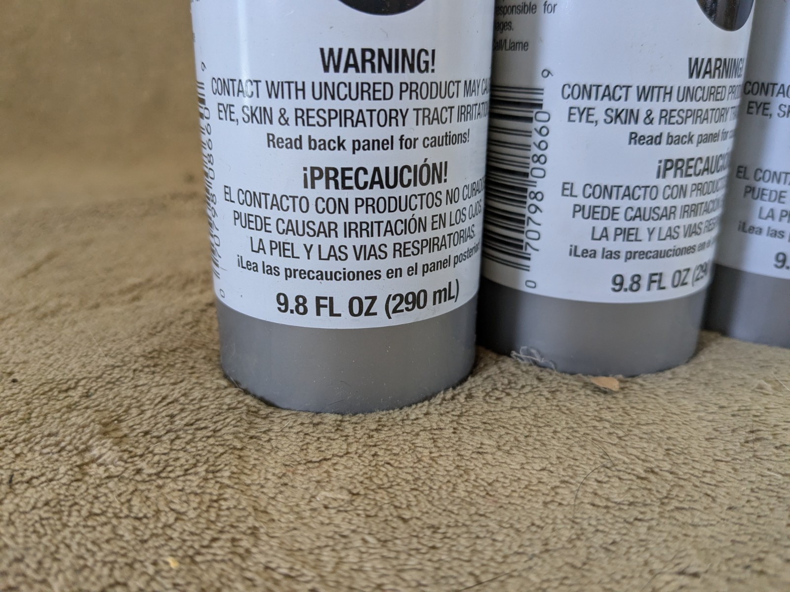 Lot of 4 DAP Commercial Kitchen 100% Silicone Sealant, 9.8 Oz, Stainless Steel