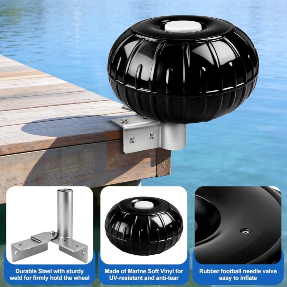 12″ Boat dock wheel & Corner Mount Bracket(Hot dipped galvanized steel) NEW