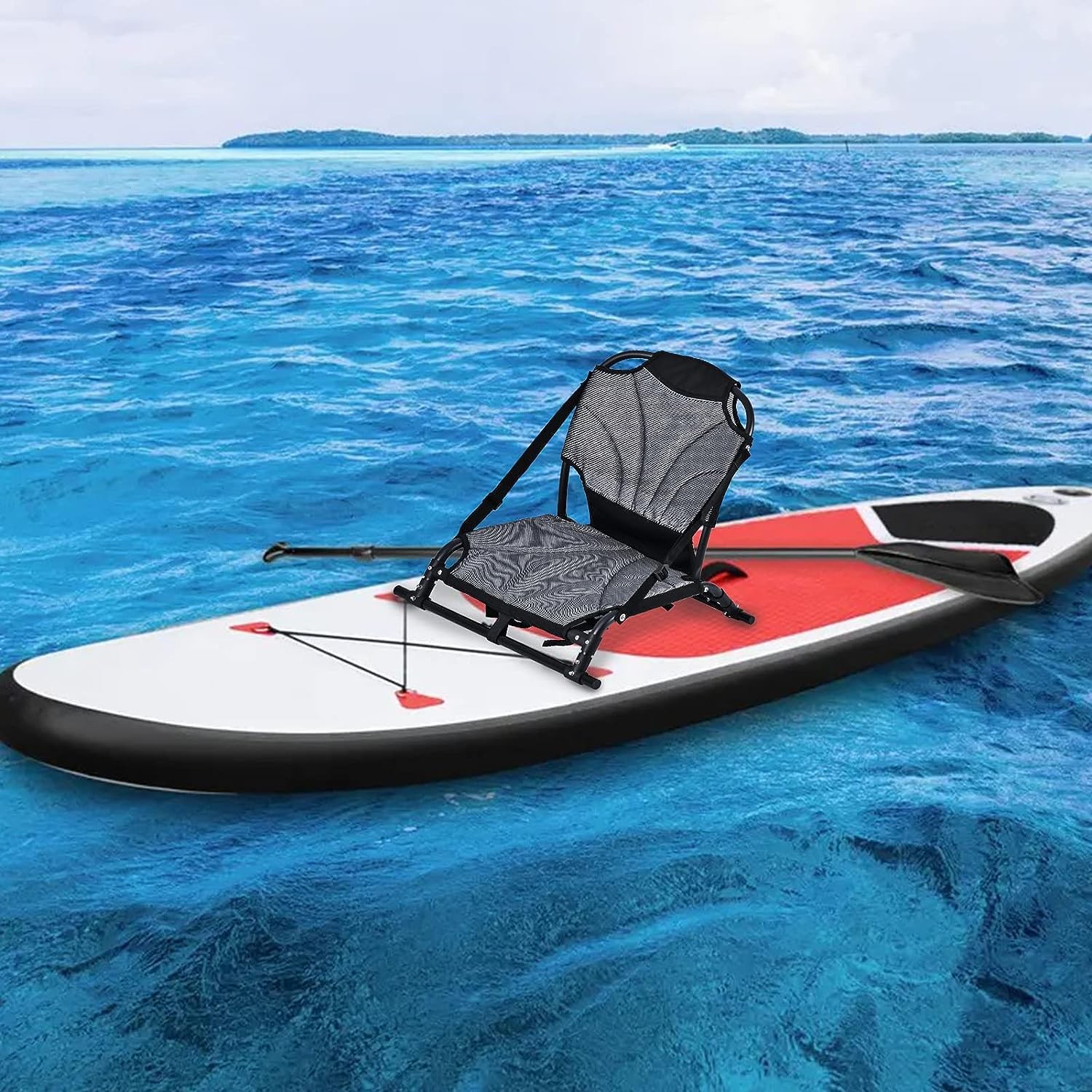Folding Kayak Seat for Inflatable Kayak Adjustable Universal w/ Back Support