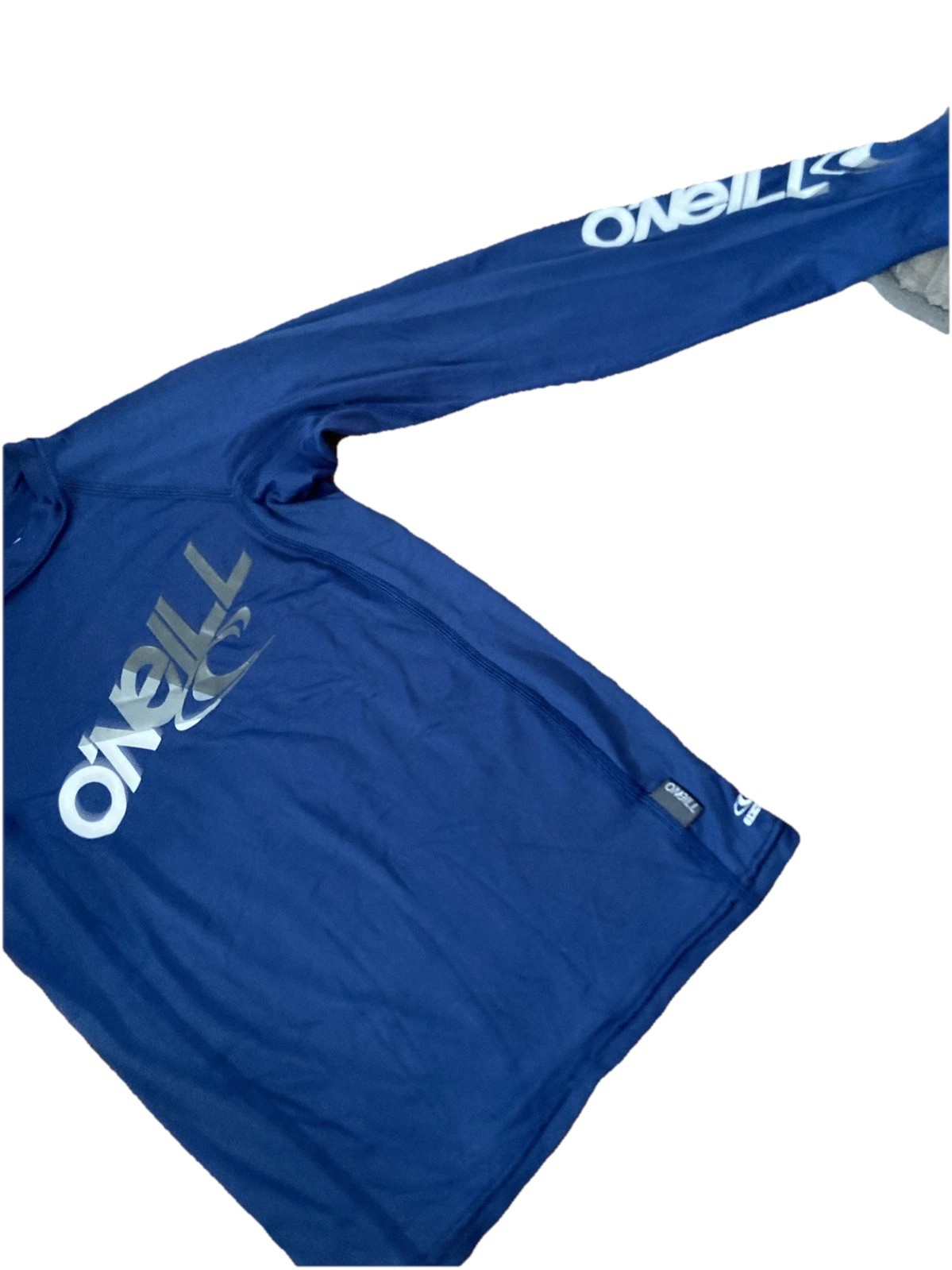 O’Neill Blue Gray White Long Sleeve Rash Guard 50+ UV Kids Size 14 *See Descrip*