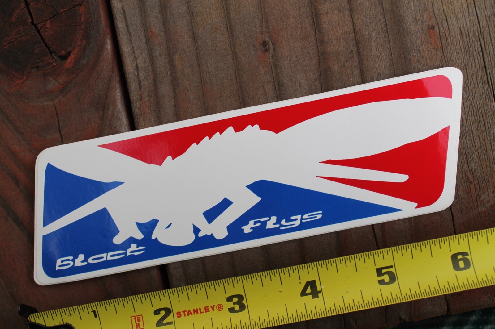 BLACK FLYS Eyewear Red White Blue Fly OG USA SUNGLASSES Vintage Surfing STICKER