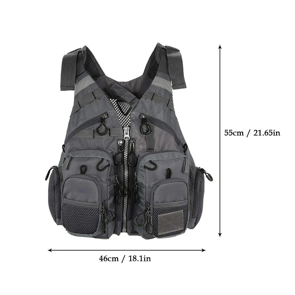 Fly Fishing Vest – Fishing Safety Life Jacket for with foam Army Green