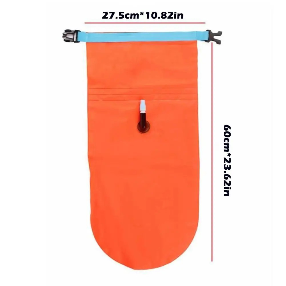 Outdoor Safety Swimming Buoy – Waterproof PVC Float Bag with Waist Belt & Storag