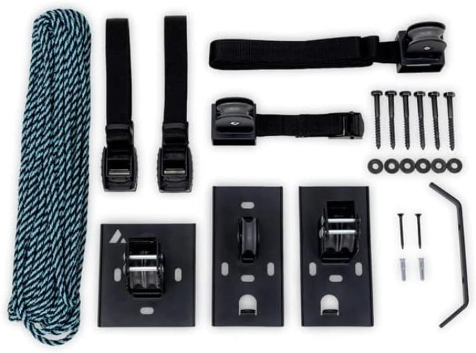 150 lbs Durable Garage Storage Hoist for Kayaks, Canoes & Paddleboards, 10-14 ft