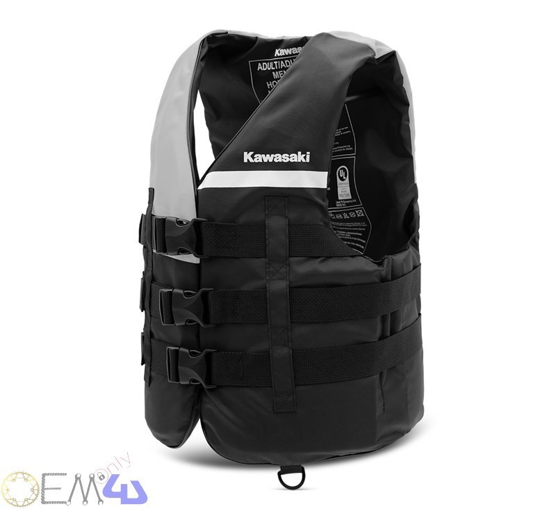 Kawasaki Genuine Jet Ski Phantom Nylon 3 Buckle Vest Gray K304-7534-GY