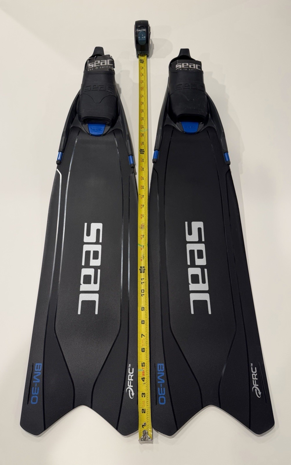 SEAC BM-30 Freediving Long Blade Fins EU 36-38 US Men 4.5-5.5 Women 5.5-7