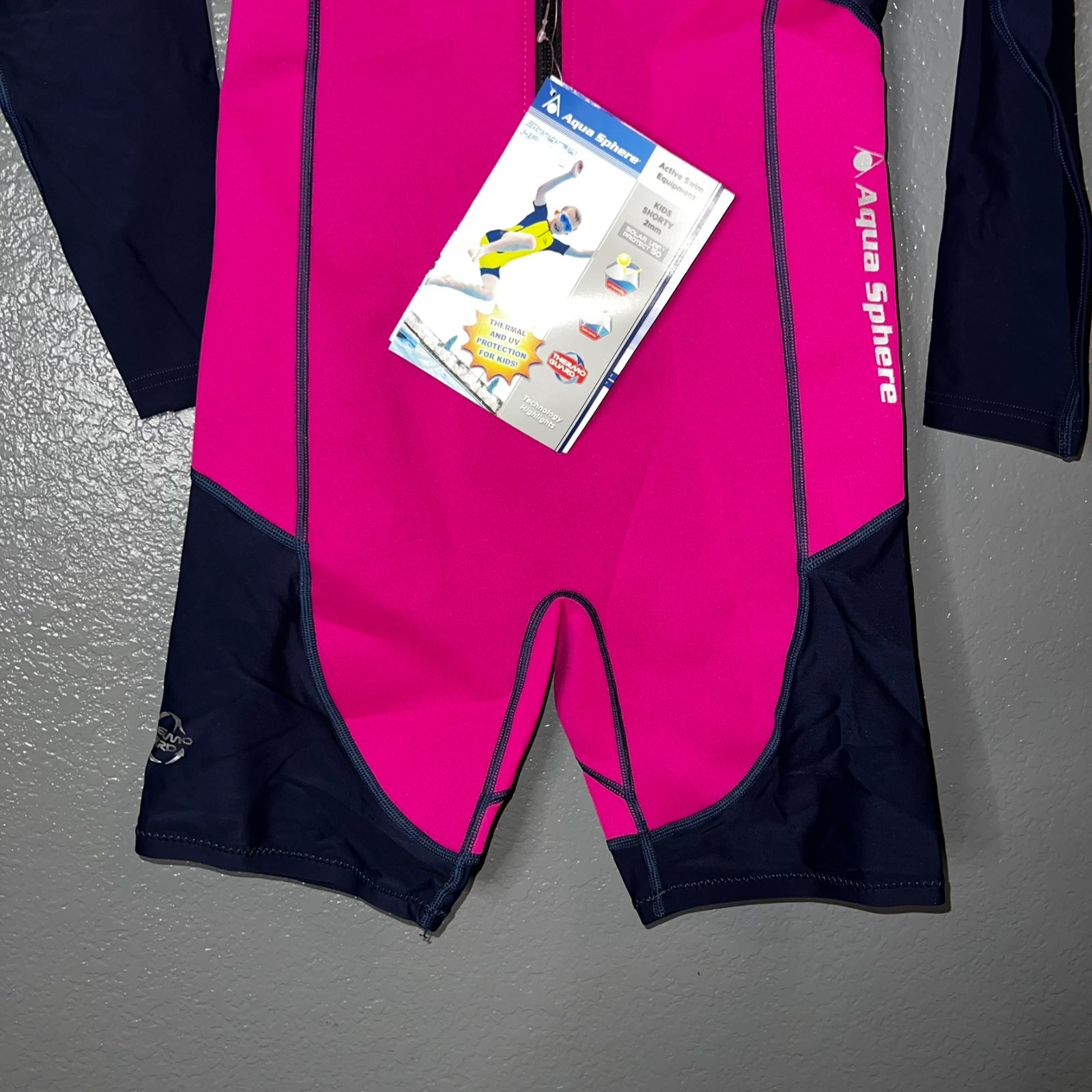 NEW! Aqua Sphere Youth Sz 6 Stingray Core Warmer Short Sleeve 2MM Wetsuit