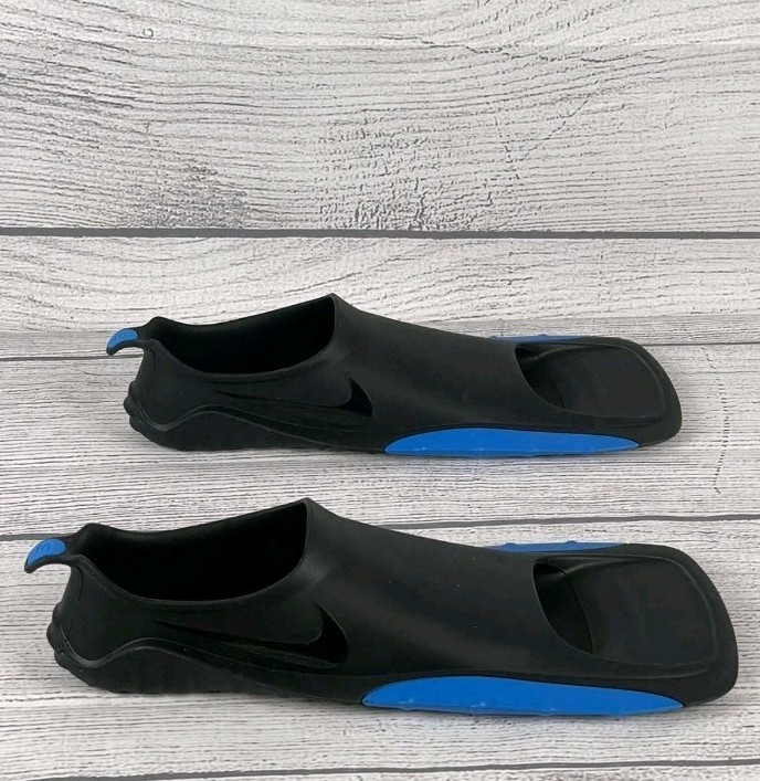 Nike Swim Fins Black Blue Adult Ocean Pool NESS9171-919 NWT Size SMALL