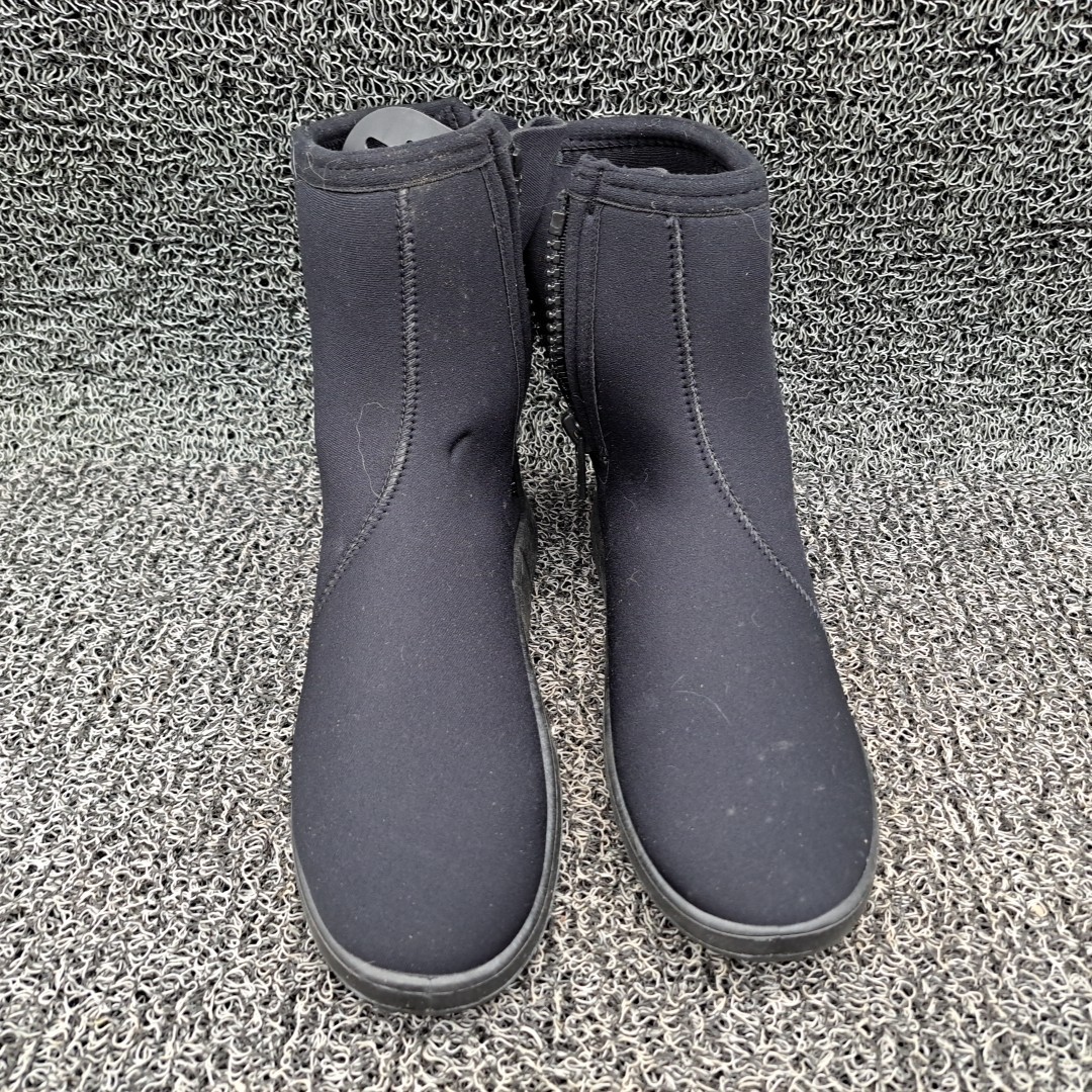 Deep See Black Zip Up Scuba Shoes Boots Men’s Size 9 Swimming Diving Sea