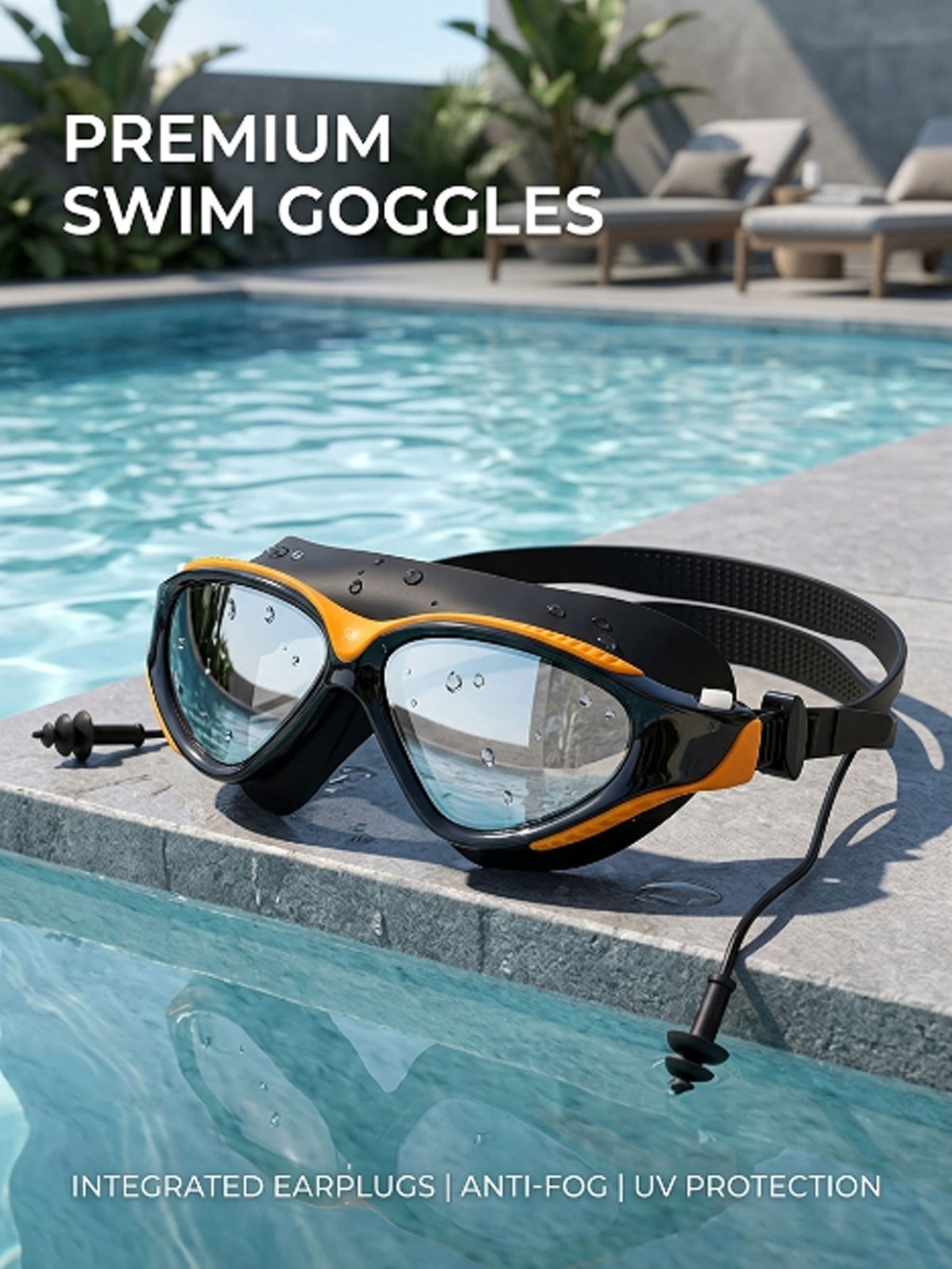 1-4PCS Adults Swim Goggles, Wide View Clear View Anti-Fog UV Protection No Leak