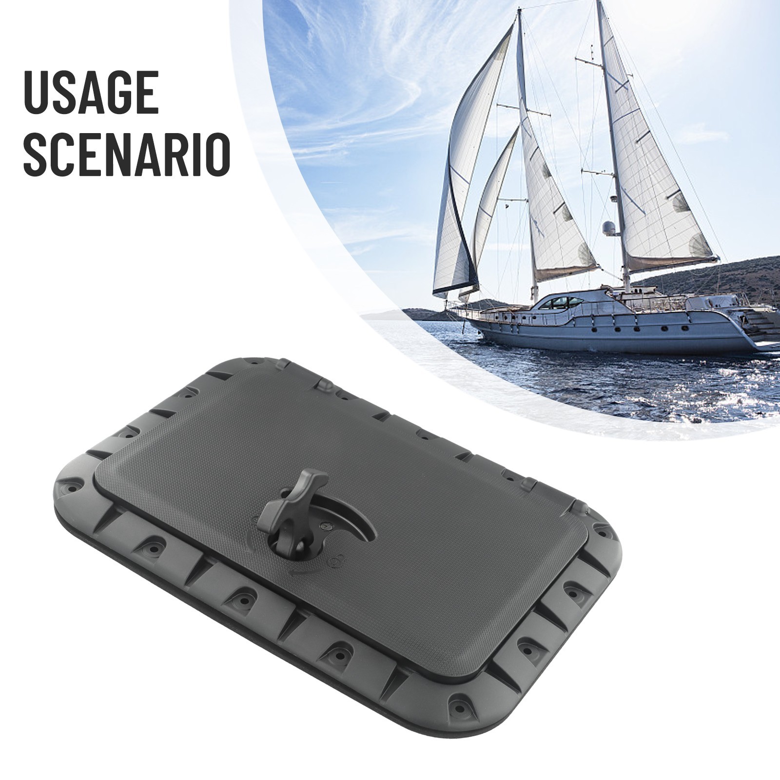 1piece Marine Deck Plate Square Hatch for pull Out Handle Hatch For
