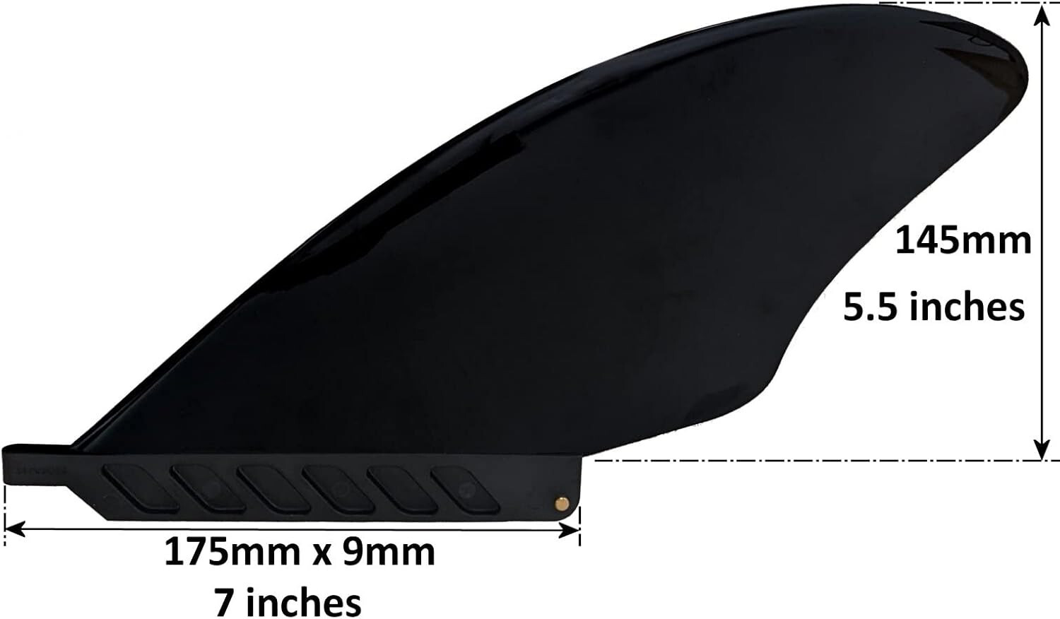 5.5 Inch Center US box FIN Hard SKEG For River Surf SURFBOARD LONGBOARD SUP BK