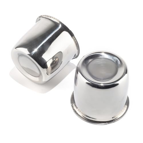 2Pcs 3.31″ Push Through Wheel Center Caps Stainless Trailer Hub Cap for Truck