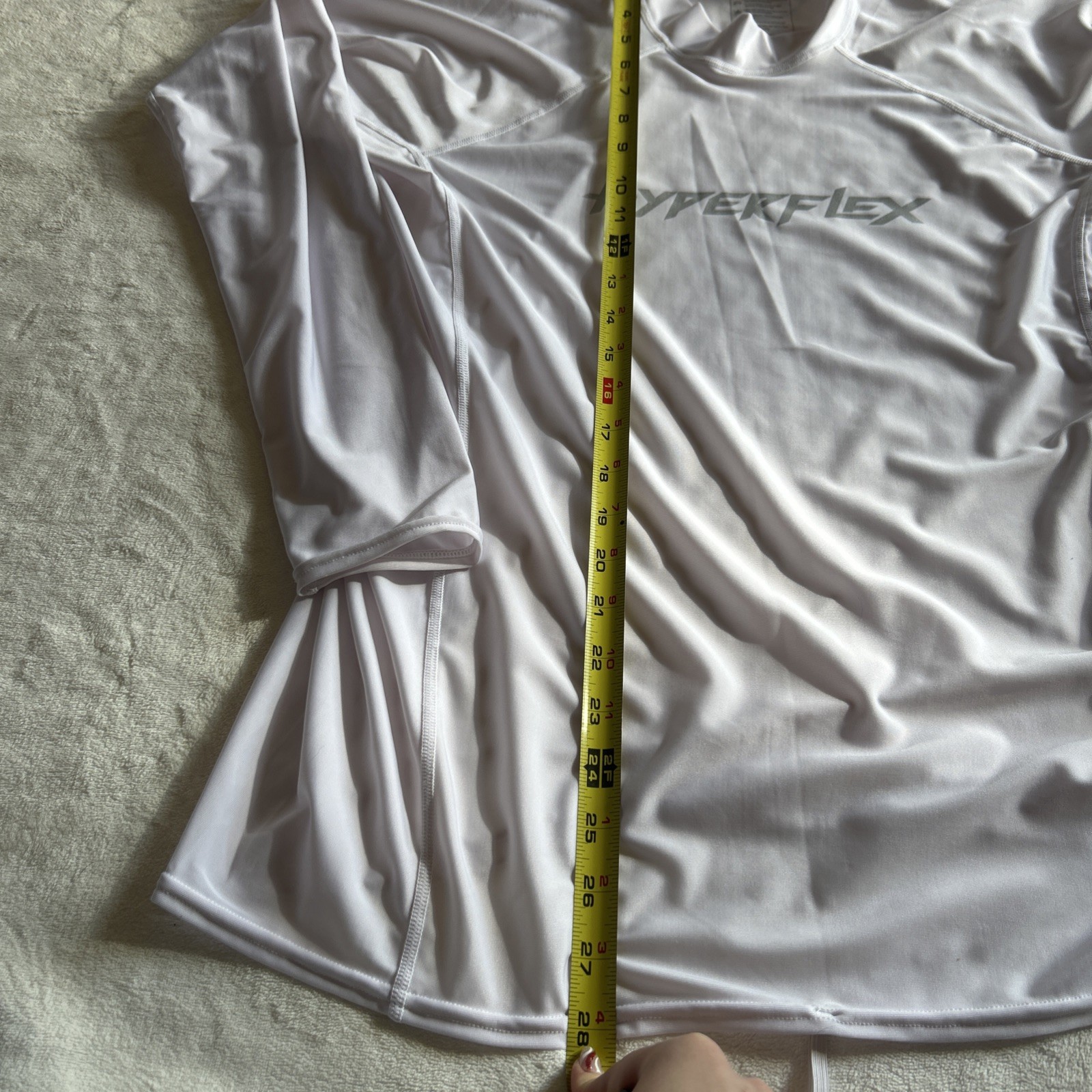 Hyperflex Men’s Rashguard Loose Fit Long Sleeve 50+ UV Protection White 2XL