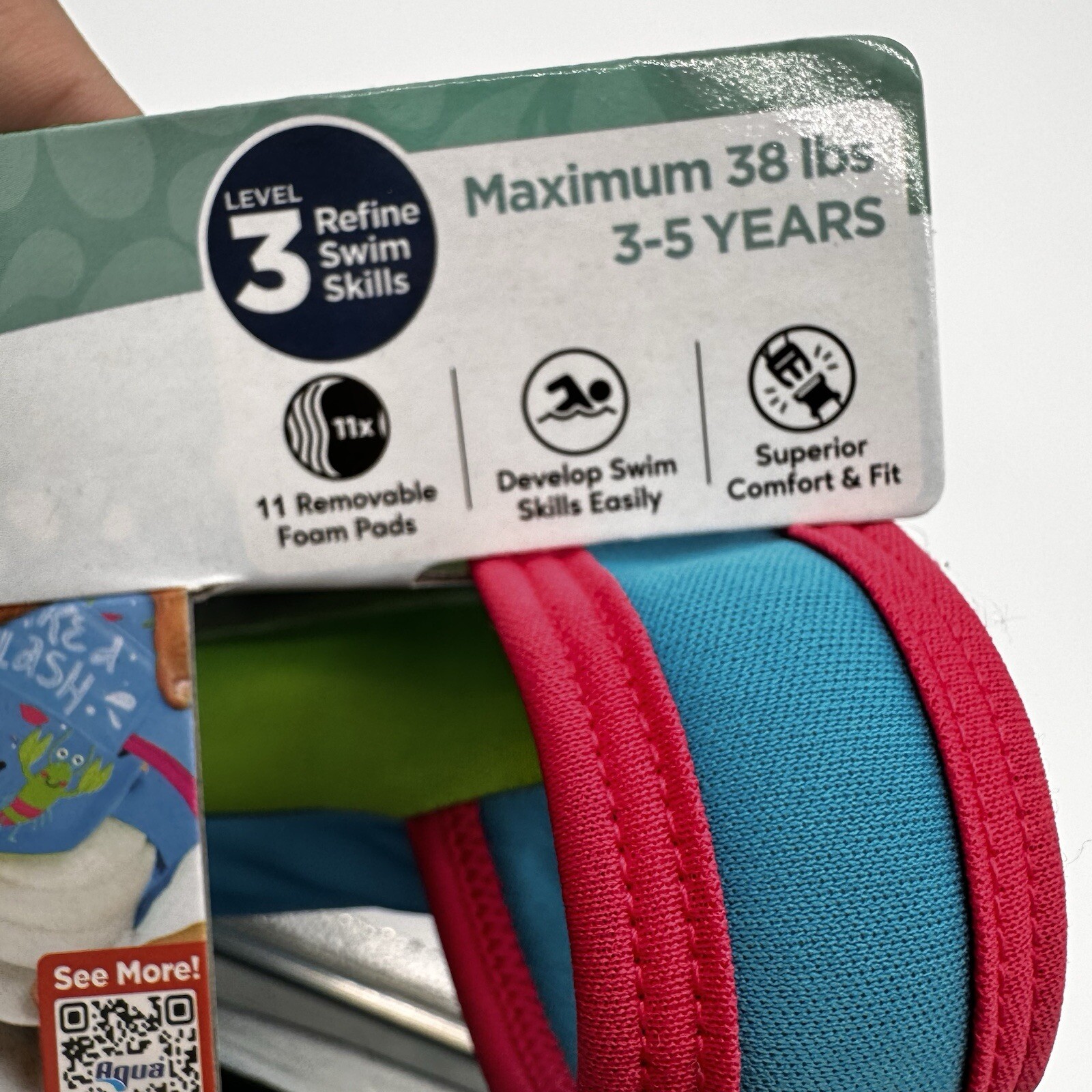 Aqua Swim School Progressive Swim Trainer Level 3 -38 Lbs Max 3-5 Years