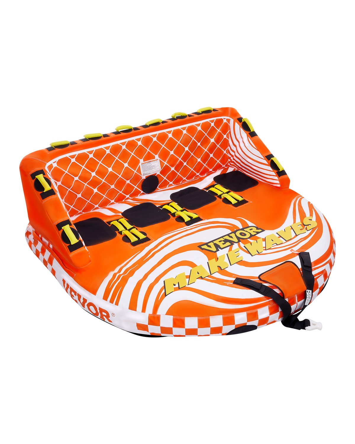VEVOR Towable Tube for Boating 1-4 Riders Inflatable Boating Tubes Towable Water