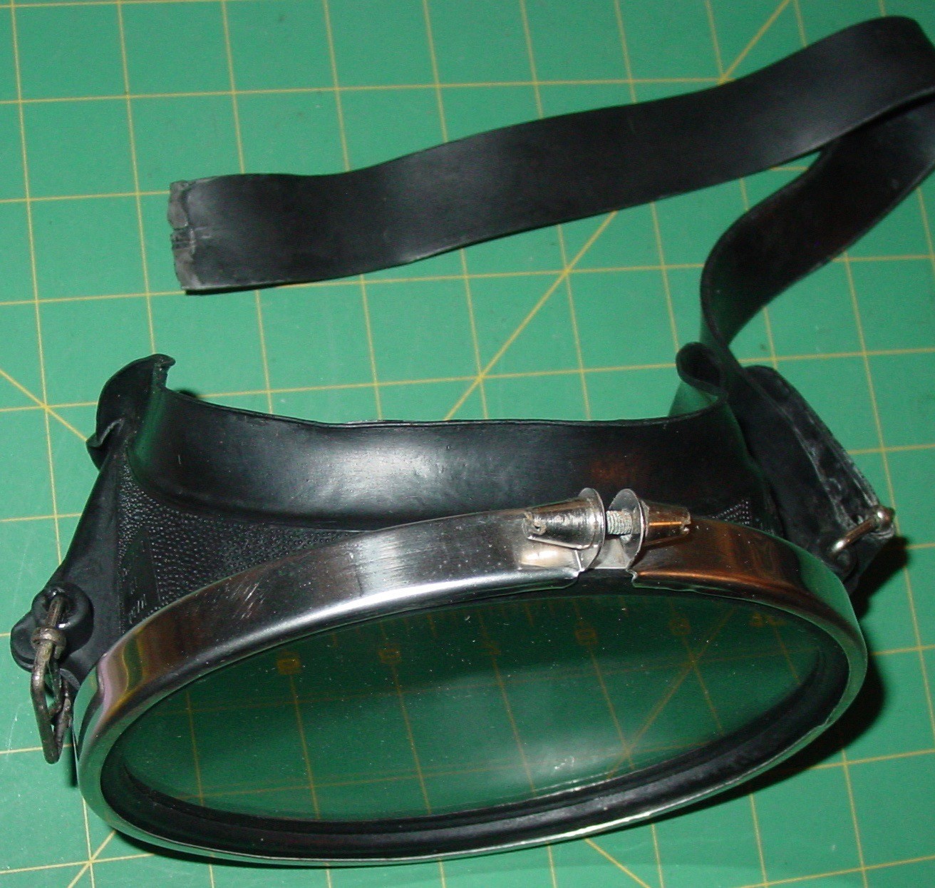 VINTAGE SCUBAPRO BOX CHROME TEMPERED GLASS MARIN DIVING MASK SWIMMING PARTS LOT