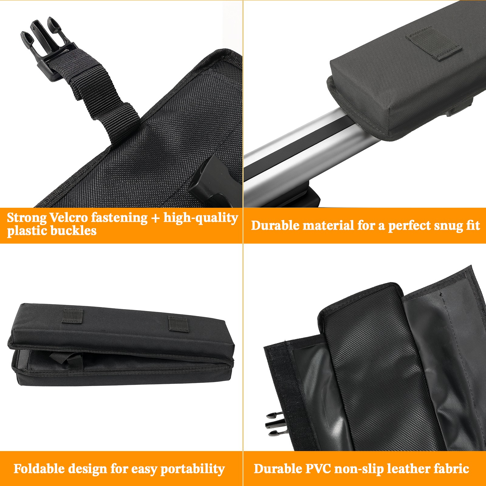 Roof Rack Pads 28″ Soft Aero for Various Crossbars Silicone Tie Down Straps Bag