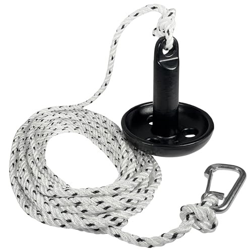 Mushroom Boat Anchor & Boat Anchor Kit, Black PVC Vinyl 5 Lb Anchor Kit