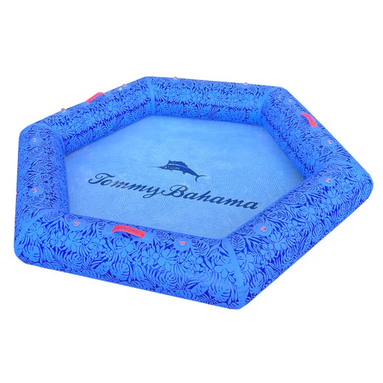Tommy Bahama 8 Ft Water Hammock Blue Pool Float 950 lb Capacity Lounge
