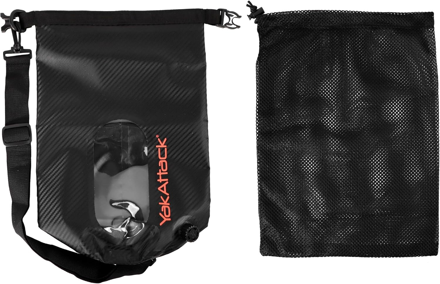Yakattack 5L Roll-Top Drybag with Air Valve – Black Carbon | Waterproof Marine D