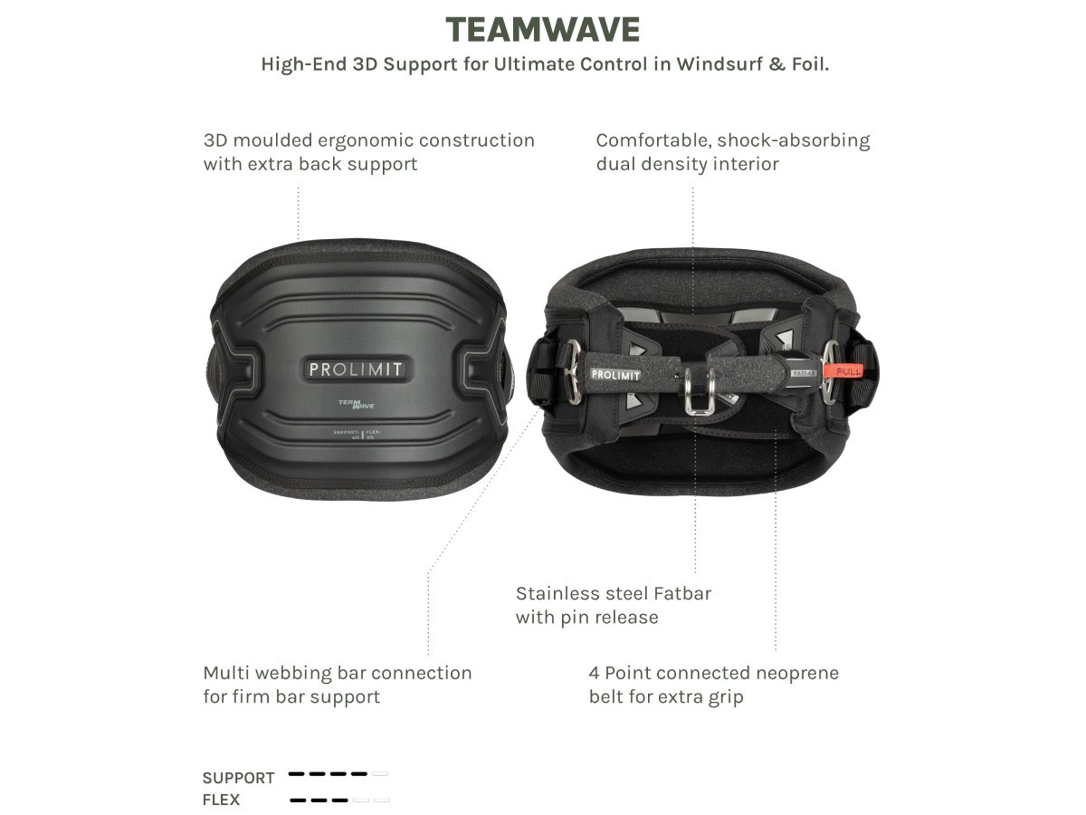Prolimit Team Wave Windsurf Waist Harness 2026