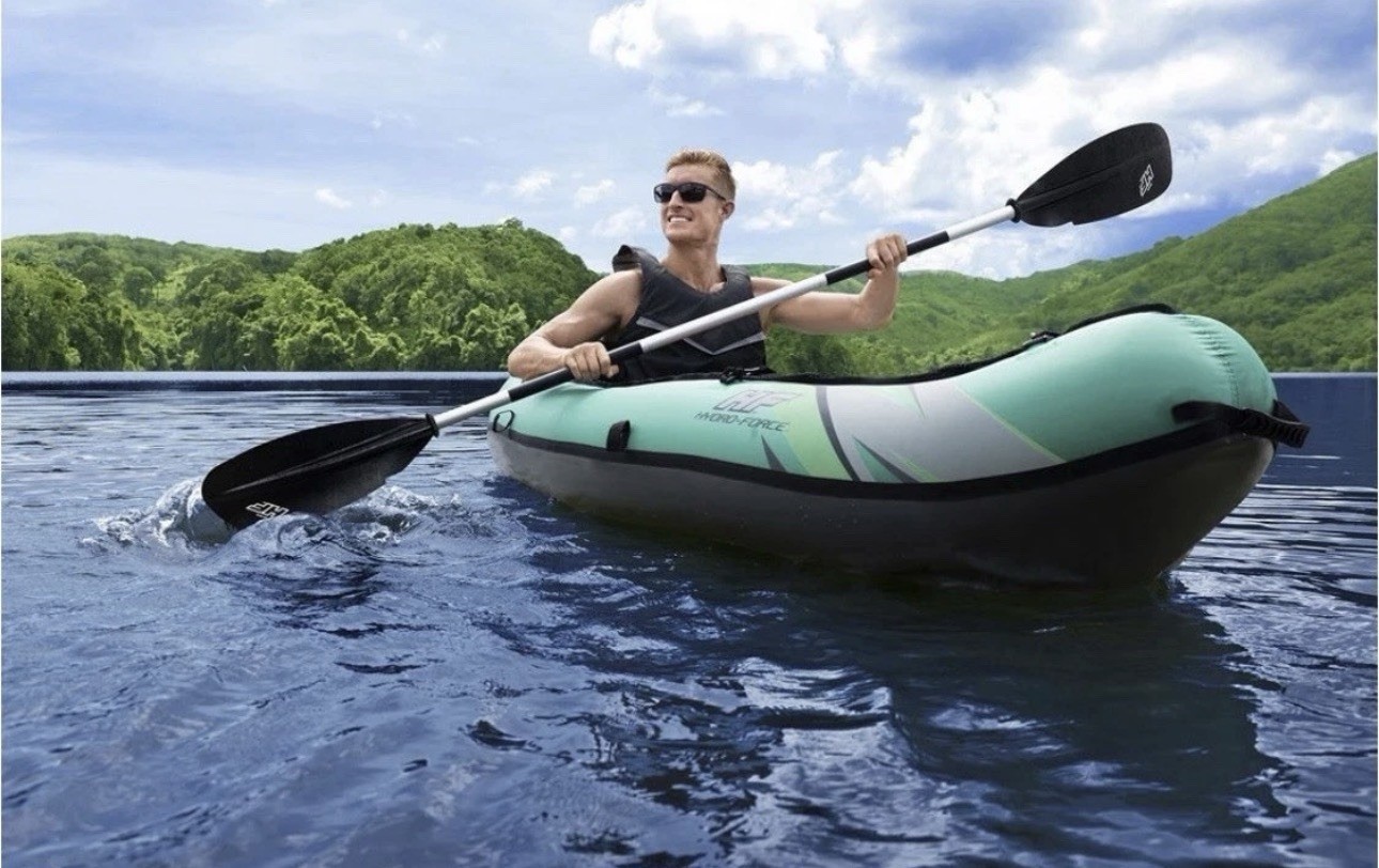 Bestway Hydro-Force Ventura Elite X1 Inflatable Kayak Set w/ Paddle Pump Bag