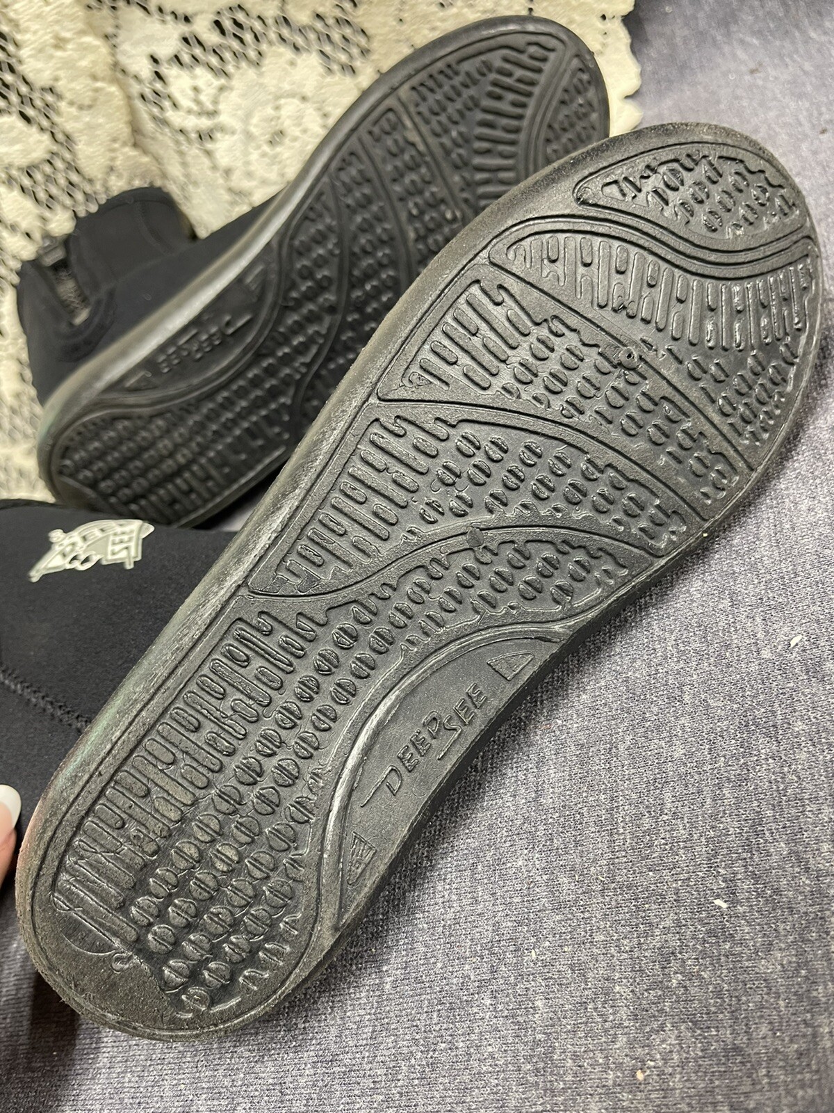 Deep Water Sport Boots SIZE L7 Great Condition See Black Dive