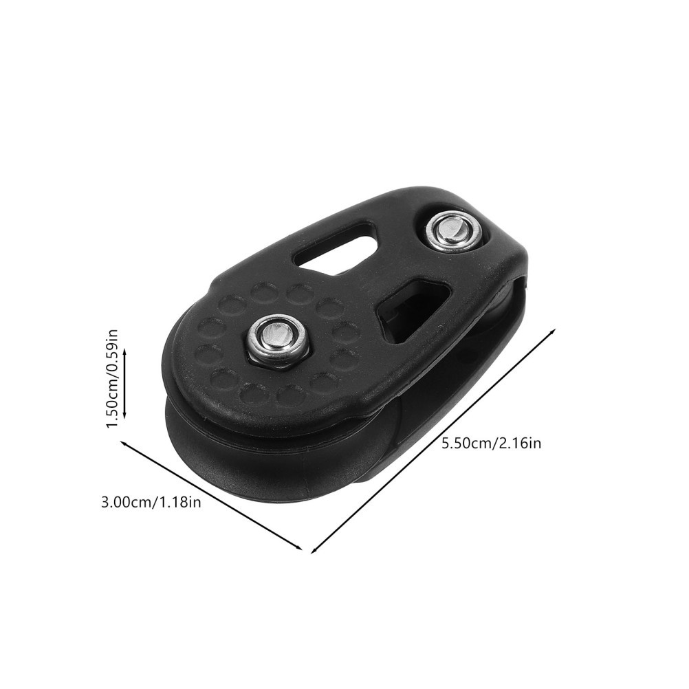 2Pcs Reusable Nylon Single Groove Pulley for Kayak Gym Use Black Lightweight