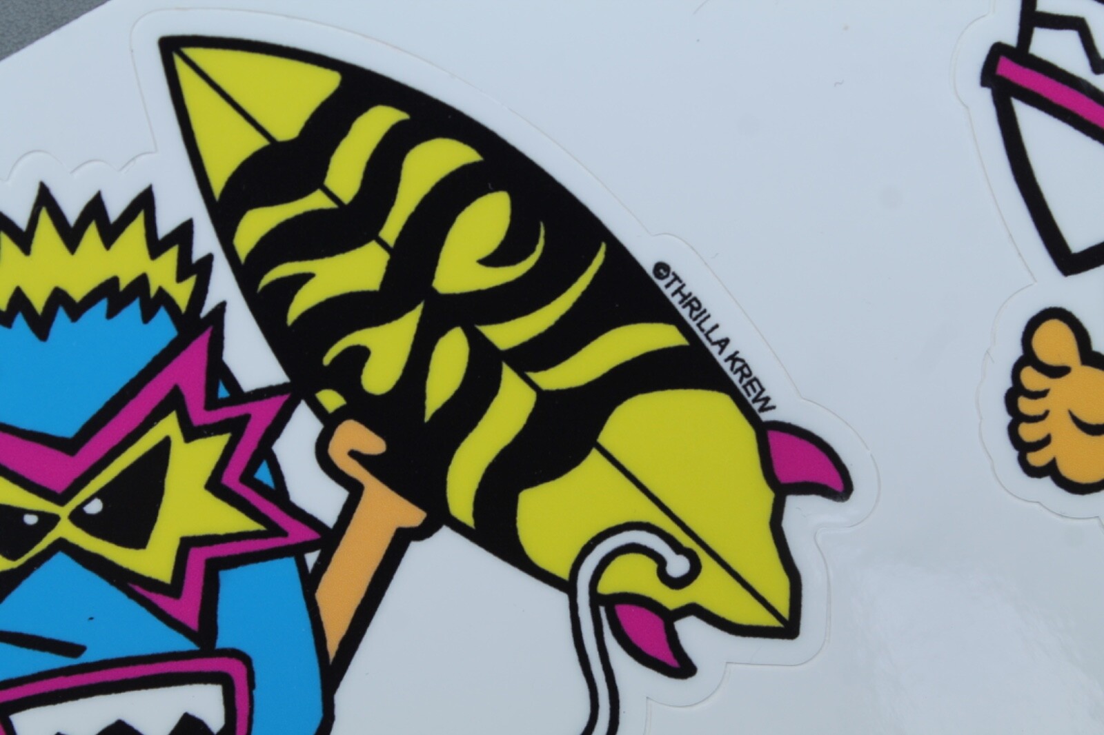 T&C Thrilla Krew Town & Country Tiki Natives Hawaii Surfing STICKER – Sheet of 3